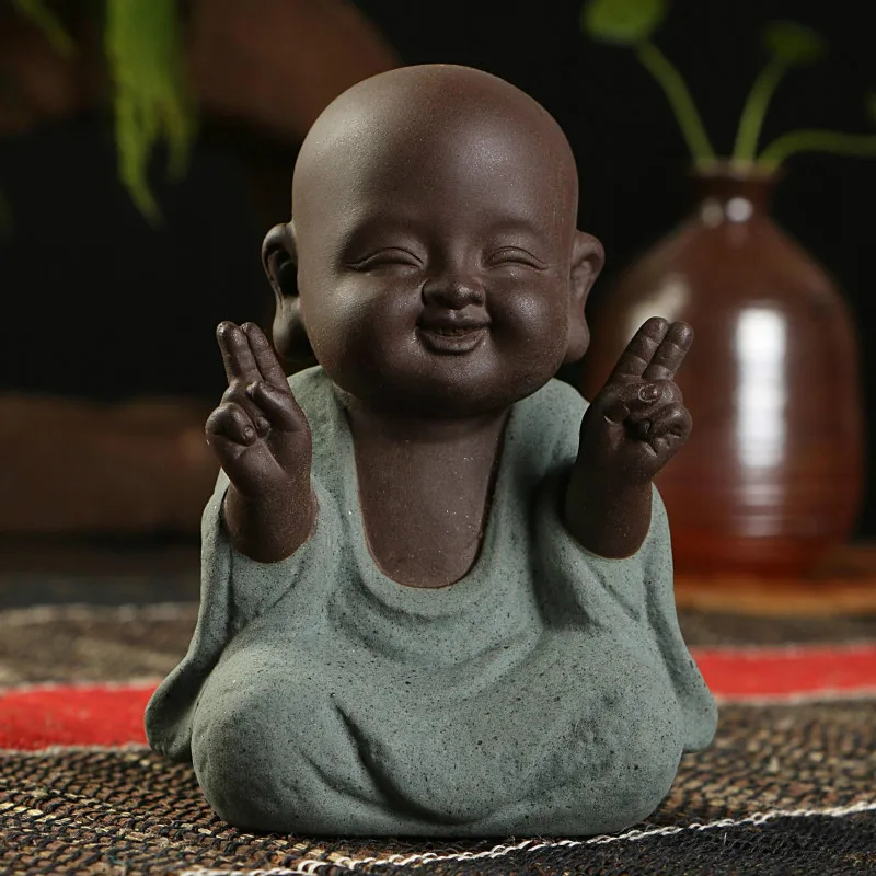 Buddha statues small monk color sand ceramic home club geomantic decoration Purple Sand Figurines Tea Pet
Buddha statues small monk color sand ceramic home club geomantic decoration Purple Sand Figurines Tea Pet