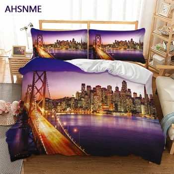 AHSNME Summer Special Offer 3D Effect City Night Cover Set Bedding Set San Francisco Bridge King Queen Bed Set
AHSNME Summer Special Offer 3D Effect City Night Cover Set Bedding Set San Francisco Bridge King Queen Bed Set