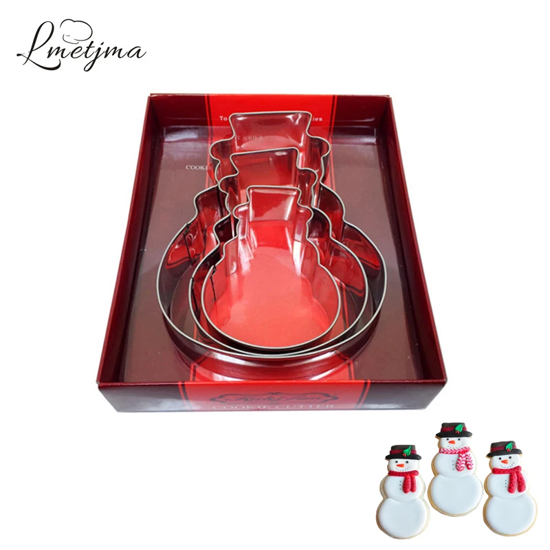 LMETJMA 3pcs/set Christmas Snowman Cookie Cutter 3D Christmas Cookie Cutter Mold DIY Cookie Biscuits Cutter Mold KC0181
LMETJMA 3pcs/set Christmas Snowman Cookie Cutter 3D Christmas Cookie Cutter Mold DIY Cookie Biscuits Cutter Mold KC0181
