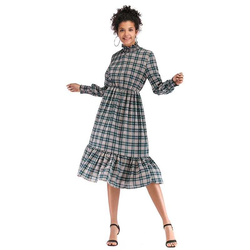women spring 2019 turtleneck long sleeve checkered dress casual long loose plaid dresses plus size robe femme printemps 5896
women spring 2019 turtleneck long sleeve checkered dress casual long loose plaid dresses plus size robe femme printemps 5896