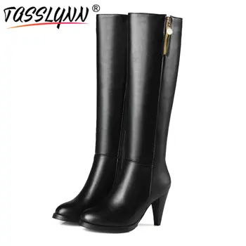 TASSLYNN 2018 Women Boots Thin High Heel Winter Autumn Shoes Women Boots Zip Round Toe PU Leather Ladies Knee High Boots Size 43 
TASSLYNN 2018 Women Boots Thin High Heel Winter Autumn Shoes Women Boots Zip Round Toe PU Leather Ladies Knee High Boots Size 43