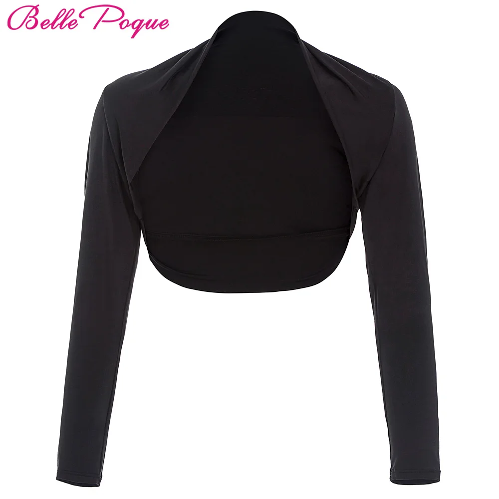 Image Long Sleeve Women Jacket 2016 Fashion Shrug Modal Black Bolero Casaco Slim Cropped Tops Plus Size Ladies Coats Outerwear