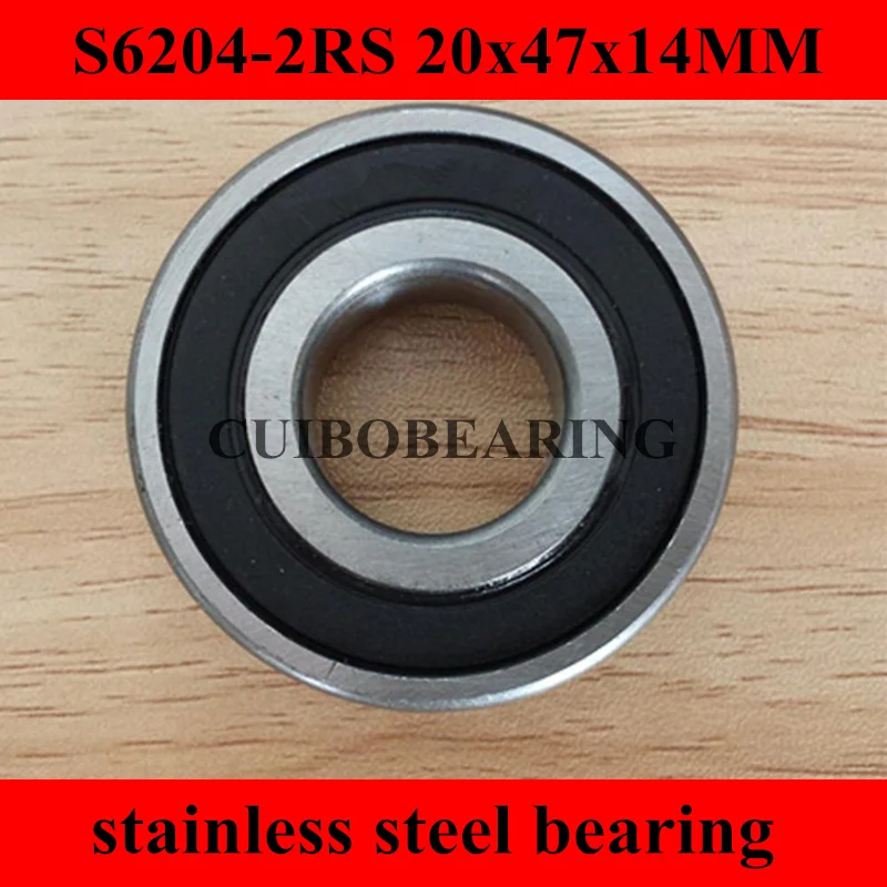10 шт. S6204 2RS шарикоподшипники из нержавеющей стали 6204RS размер: 20*47*14 мм |