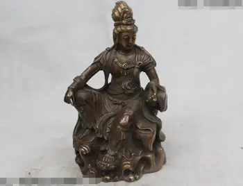 Free shipping S03113 9"Chinese Folk Pure Bronze excellent Lucky Sit homelike Kwan-Yin Statue
Free shipping S03113 9"Chinese Folk Pure Bronze excellent Lucky Sit homelike Kwan-Yin Statue