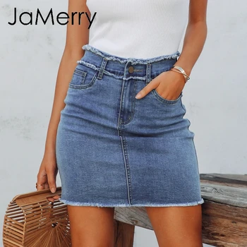 JaMerry Sexy pencil denim women skirt Tassel high waist bodycon mini skirt female Casual streetwear jeans summer skirts 2019
JaMerry Sexy pencil denim women skirt Tassel high waist bodycon mini skirt female Casual streetwear jeans summer skirts 2019