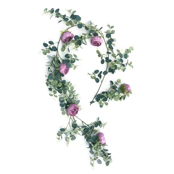 Artificial Rattan Vine Silk Eucalyptus Pulp Money Leaf Wedding Cross-Border Hotel Christmas Decor Green Plant Wall Material 185
Artificial Rattan Vine Silk Eucalyptus Pulp Money Leaf Wedding Cross-Border Hotel Christmas Decor Green Plant Wall Material 185