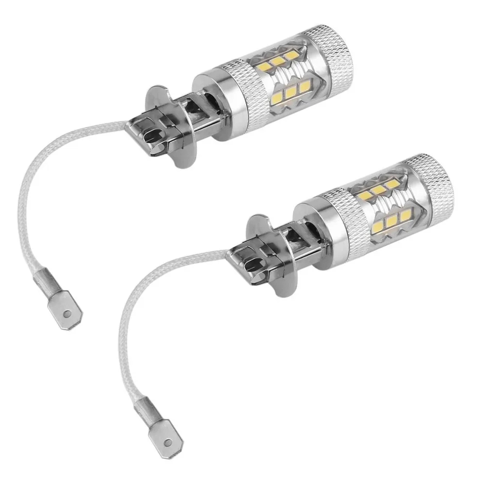 2pcs H3 80W Super Bright LED White Fog Tail Turn DRL Head Car Fog Light Lamp Bulb DRL Daytime Running Lamp Bulb 6000K
2pcs H3 80W Super Bright LED White Fog Tail Turn DRL Head Car Fog Light Lamp Bulb DRL Daytime Running Lamp Bulb 6000K