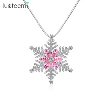 LUOTEEMI 2017 New Arrival Fashion Snowflake Shiny CZ Zircon Ladies Long Chain Pendant Necklaces For Women Christmas Gift Jewelry
LUOTEEMI 2017 New Arrival Fashion Snowflake Shiny CZ Zircon Ladies Long Chain Pendant Necklaces For Women Christmas Gift Jewelry