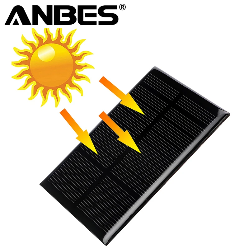 ANBES 5V 1.25W Monocrystalline Silicon Epoxy Solar Panels Module kits Mini Solar Cells For Charging Cellphone Battery 110x69mm
ANBES 5V 1.25W Monocrystalline Silicon Epoxy Solar Panels Module kits Mini Solar Cells For Charging Cellphone Battery 110x69mm