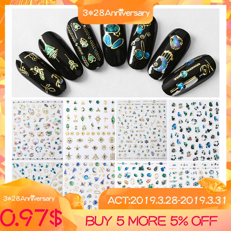 1PC 3d Nail Art Sticker Decal Glitter Gold Flower Jewelry Starry Nail Slider Adhesive Transfer Nail Art Decorations Manicure
1PC 3d Nail Art Sticker Decal Glitter Gold Flower Jewelry Starry Nail Slider Adhesive Transfer Nail Art Decorations Manicure