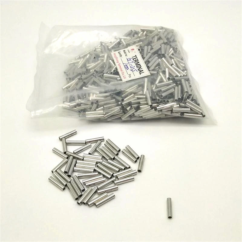1000pcs 2.5mm Tinned copper Tubes for connecting Carbon Fiber Heating Wires/Cables, Splice Crimp Terminal Butt Splice Connectors
1000pcs 2.5mm Tinned copper Tubes for connecting Carbon Fiber Heating Wires/Cables, Splice Crimp Terminal Butt Splice Connectors
