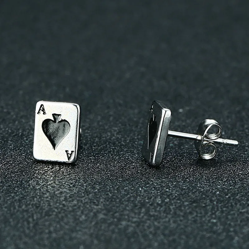 The SPADE Poker Card Stud Earrings in Stainless Steel Lucky Playing Cards Ace of Spaces and Clubs Shaped Poker Stud Earrings
The SPADE Poker Card Stud Earrings in Stainless Steel Lucky Playing Cards Ace of Spaces and Clubs Shaped Poker Stud Earrings