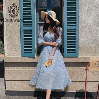 Dabuwawa Sweet V-Neck Maxi Dress Women Elegant Tassel Sweet Slim Long Fit and Flare Dress Female Lantern Sleeve DN1CDR044
Dabuwawa Sweet V-Neck Maxi Dress Women Elegant Tassel Sweet Slim Long Fit and Flare Dress Female Lantern Sleeve DN1CDR044