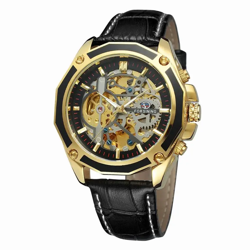 New Transparent Case Gear Movement Steampunk Men Automatic Skeleton Watch Open Work Design Self Winding Wrist Watch Leather Band
New Transparent Case Gear Movement Steampunk Men Automatic Skeleton Watch Open Work Design Self Winding Wrist Watch Leather Band