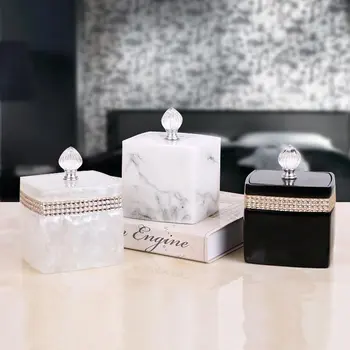 Fashion Simple Round Cotton Square Toothpick Storage Box with Crystal Rhinestone Desktop Storage Cassette Cover
Fashion Simple Round Cotton Square Toothpick Storage Box with Crystal Rhinestone Desktop Storage Cassette Cover