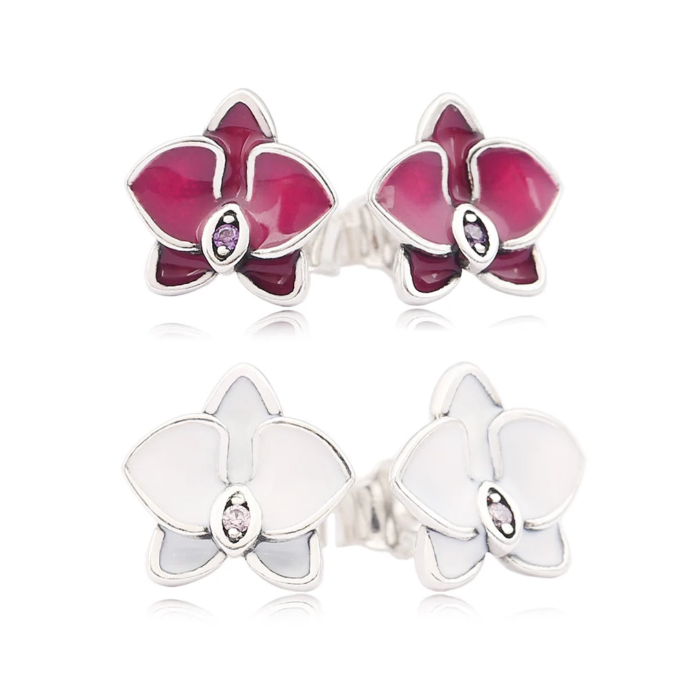 2017 Summer Original Authentic 925 Sterling Silver Purple & White Orchid Earring Studs Compatible with Jewe DIY making wholesale
2017 Summer Original Authentic 925 Sterling Silver Purple & White Orchid Earring Studs Compatible with Jewe DIY making wholesale