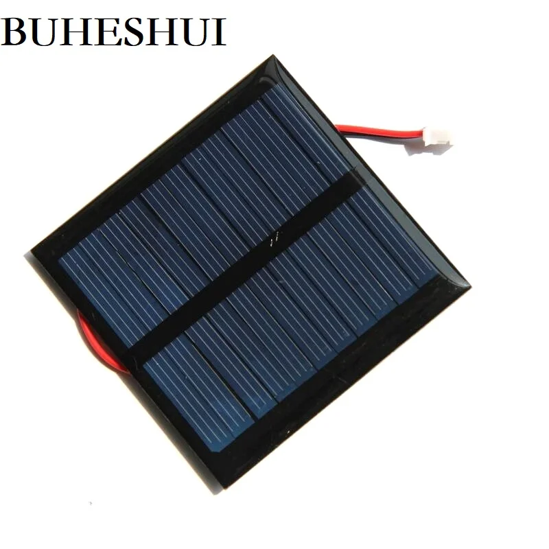 BUHESHUI 100MA 5.5V Solar Panel+PH2.0 plug terminal +Wire Cell Module Charger For 3.7v Battery Toy Light Study 5pcs | Электроника