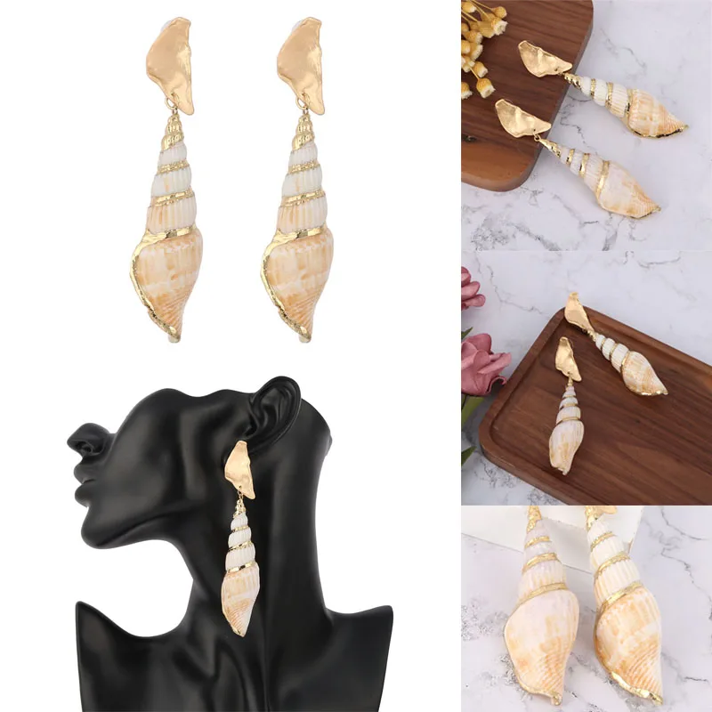 LEADERBEADS 2019 Exaggerated Bohemian Natural Conch Earrings Big Gold Handmade Pendant Earrings Women Summer Beach Jewelry Gift
LEADERBEADS 2019 Exaggerated Bohemian Natural Conch Earrings Big Gold Handmade Pendant Earrings Women Summer Beach Jewelry Gift