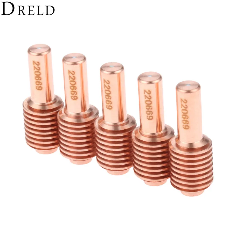 DRELD 5pcs Electrodes 220669 For Plasma Cutting 45 Torch Consumables 30A-45A All Processes Welding & Soldering Supplies
DRELD 5pcs Electrodes 220669 For Plasma Cutting 45 Torch Consumables 30A-45A All Processes Welding & Soldering Supplies