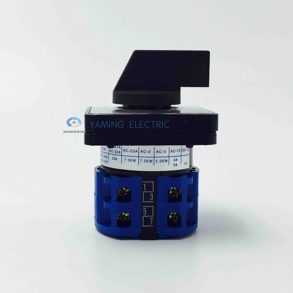 on off switch 20A 2 phase 2 knots manual rotary changeover cam selector switch Factory supplied
on off switch 20A 2 phase 2 knots manual rotary changeover cam selector switch Factory supplied