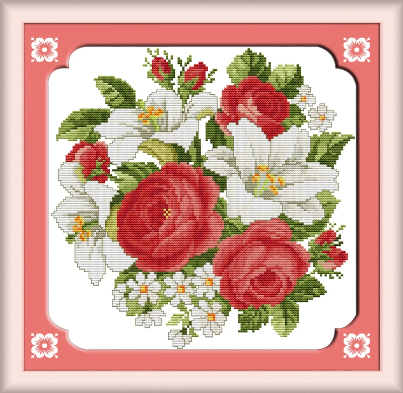 Noble Rose & lily cross stitch kit flower 18ct 14ct 11ct count printed canvas stitching embroidery DIY handmade needlework
Noble Rose & lily cross stitch kit flower 18ct 14ct 11ct count printed canvas stitching embroidery DIY handmade needlework