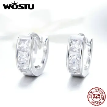 WOSTU Hot Sale Dazzling 925 Sterling Silver Simple Circle Stud Earrings CZ Round Earrings For Women Wedding Party Jewelry FIE515
WOSTU Hot Sale Dazzling 925 Sterling Silver Simple Circle Stud Earrings CZ Round Earrings For Women Wedding Party Jewelry FIE515