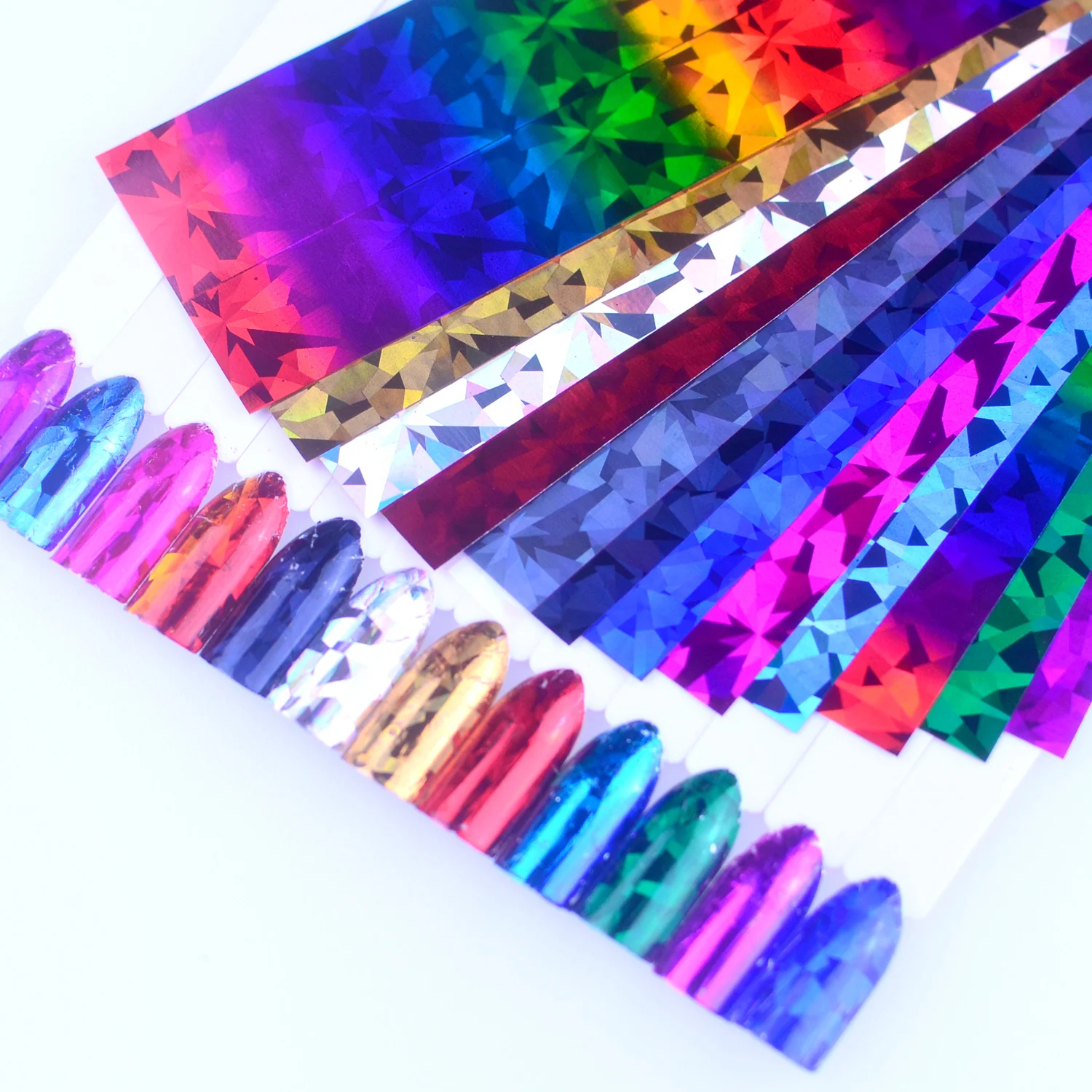 12pcs Holographic Nail Foil Set Laser AB Color Nail Art Transfer Sticker 40*200mm Manicure DIY Sticker Decoration Kit
12pcs Holographic Nail Foil Set Laser AB Color Nail Art Transfer Sticker 40*200mm Manicure DIY Sticker Decoration Kit