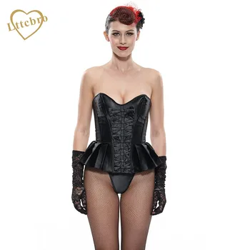 Strapless Satin Corset Gothic Clothing Zipper Side Overbust Burlesque Corset Top Sexy Women Bustiers Ruffle Dress Bows
Strapless Satin Corset Gothic Clothing Zipper Side Overbust Burlesque Corset Top Sexy Women Bustiers Ruffle Dress Bows