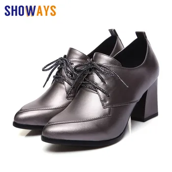 2019 British Women Pumps Grey PU Leather Pointed Toe Derby 7cm High Square Heel Vintage Casual Office Lady Lace-up Dress Brogues
2019 British Women Pumps Grey PU Leather Pointed Toe Derby 7cm High Square Heel Vintage Casual Office Lady Lace-up Dress Brogues