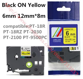 Free shipping 6mm Black ON Yellow tz tze compatible label tape TZ2-611 For P touch PT-D200 Label paper tags maker
Free shipping 6mm Black ON Yellow tz tze compatible label tape TZ2-611 For P touch PT-D200 Label paper tags maker