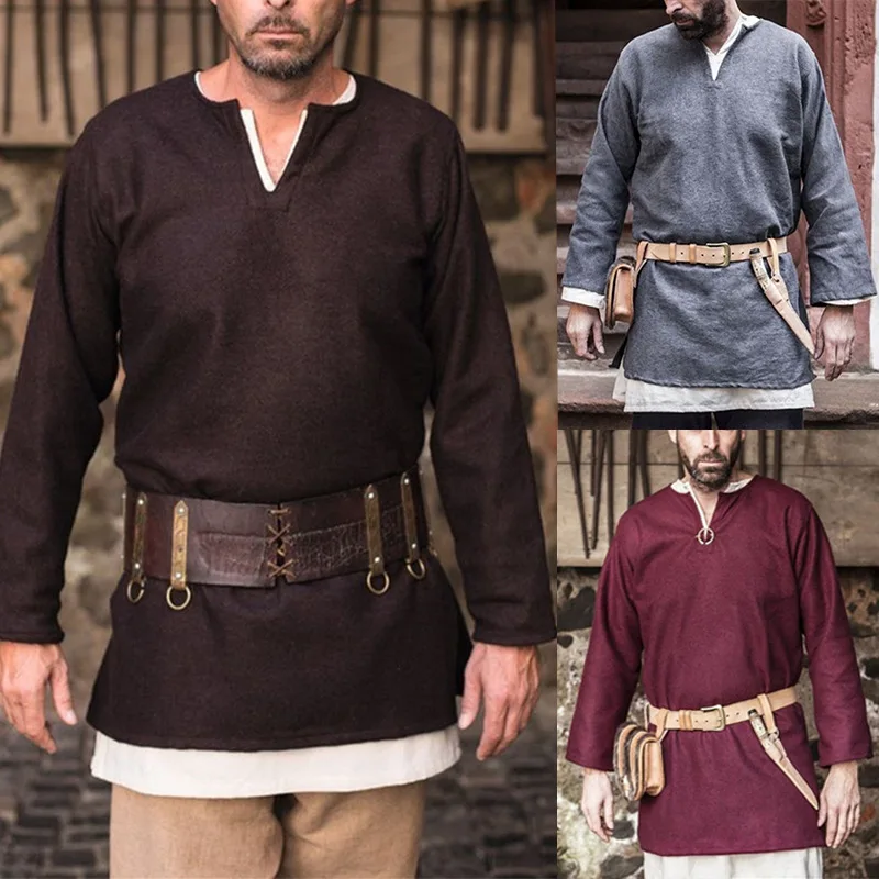 COLDKER Medieval Larp Tunic Costume two pieces Top Mens Middle Age Clothes Stage Hunter Cosplay Shirt without belt adult male
COLDKER Medieval Larp Tunic Costume two pieces Top Mens Middle Age Clothes Stage Hunter Cosplay Shirt without belt adult male