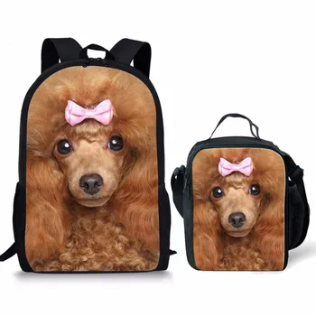 ThiKin 3pcs/set Poodle Dog School Backpack Bookbags Sets For Children Baby Kids Big Schoolbag 16Inch Toddlers Mochila
ThiKin 3pcs/set Poodle Dog School Backpack Bookbags Sets For Children Baby Kids Big Schoolbag 16Inch Toddlers Mochila