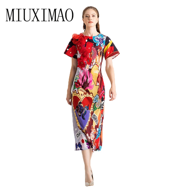 Runway 2019 Spring & Summer party dress Newest Fashion O-Neck leopard dress Appliques floral Casual Elegant Long Dress Women
Runway 2019 Spring & Summer party dress Newest Fashion O-Neck leopard dress Appliques floral Casual Elegant Long Dress Women