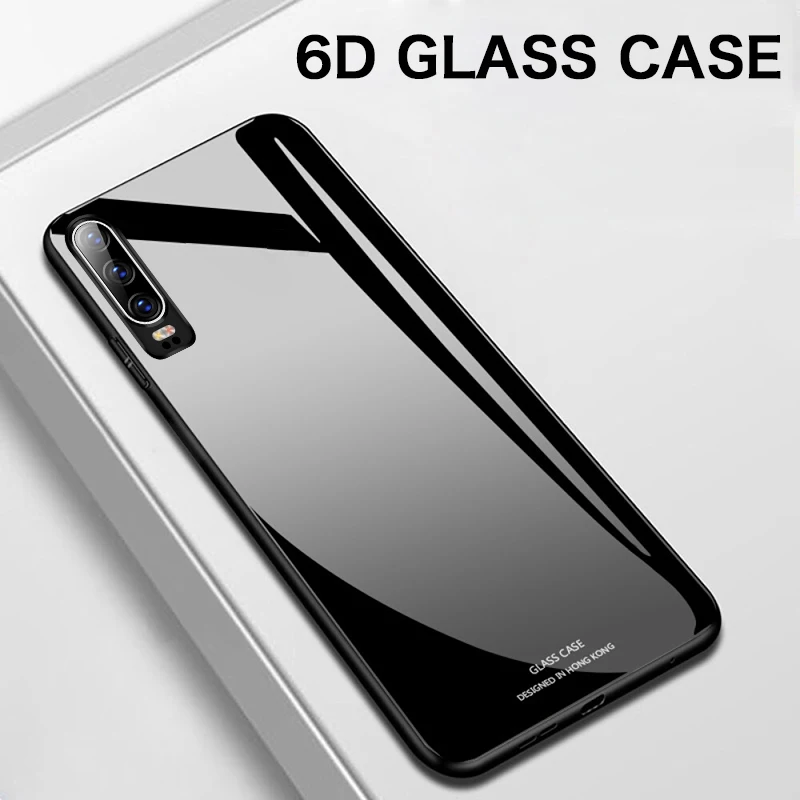 Простой стеклянный чехол для телефона Huawei P40 P30 P20 Pro Lite Mate 30 20 защитный | Мобильные