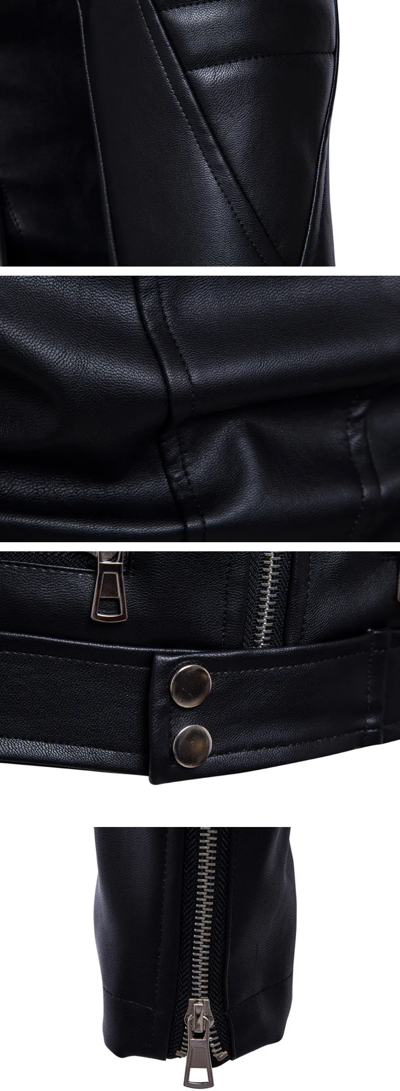 AOWOFS Newest British motorcycle leather jacket Classic design multi-zippers Men's Locomotive Jackets Bomber leather Jacket coat 20