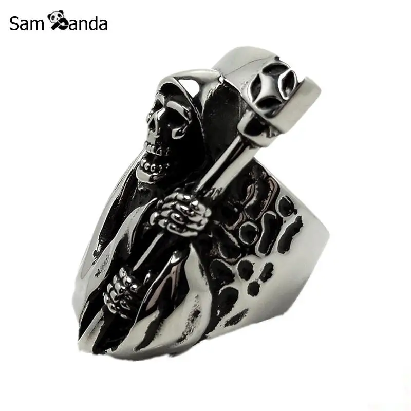 Grim Reaper Skull Vintage Style Ring Men Stainless Steel Punk Never Fade High Polished Biker Ring For Women Gift Men Jewelry
Grim Reaper Skull Vintage Style Ring Men Stainless Steel Punk Never Fade High Polished Biker Ring For Women Gift Men Jewelry