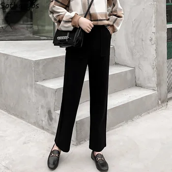 Pants Women Winter Thicker Solid Simple All-match High Waist Korean Woolen Wide-leg Pant Womens Soft Trendy Ladies Trousers Chic
Pants Women Winter Thicker Solid Simple All-match High Waist Korean Woolen Wide-leg Pant Womens Soft Trendy Ladies Trousers Chic