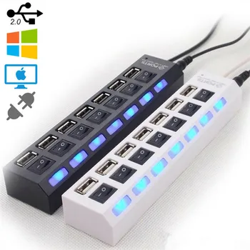 USB HUB Portable 7 Ports With EU Power Plug USB HUB Splitter Cable Adapter For Macbook PC Laptop Tablet Expansion Power Adapter
USB HUB Portable 7 Ports With EU Power Plug USB HUB Splitter Cable Adapter For Macbook PC Laptop Tablet Expansion Power Adapter