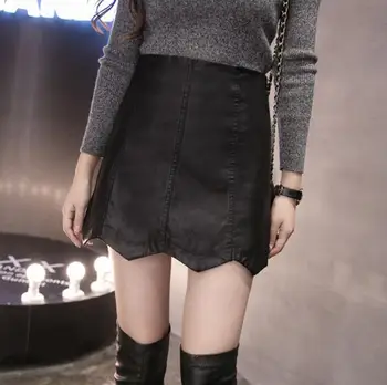 England Style Korean spring autumn black PU fashion Woman harajuku Skirt Wild self-cultivation Sexy Wavy edge Female Skirt
England Style Korean spring autumn black PU fashion Woman harajuku Skirt Wild self-cultivation Sexy Wavy edge Female Skirt