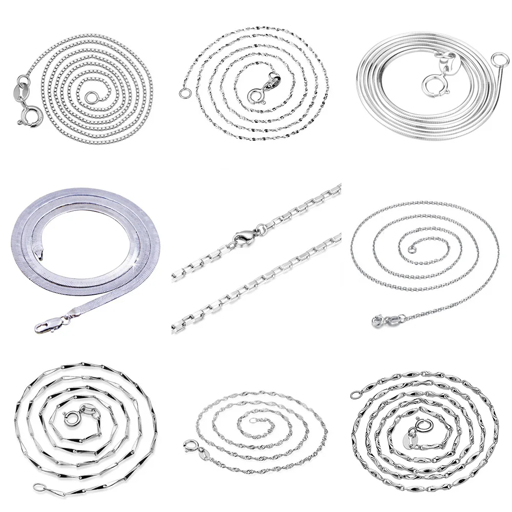 anenjery 925 Sterling Silver Chain Necklaces For Pendant Men Women Rose Gold Yellow Gold Silver Necklace 40cm/45cm/50cm
anenjery 925 Sterling Silver Chain Necklaces For Pendant Men Women Rose Gold Yellow Gold Silver Necklace 40cm/45cm/50cm