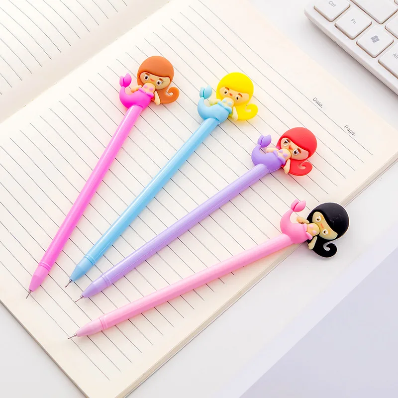 4 pcs Sweet mermaid roller pen 0.5mm Black color writing pens Lovely kid gift School supplies Canetas FB898
4 pcs Sweet mermaid roller pen 0.5mm Black color writing pens Lovely kid gift School supplies Canetas FB898