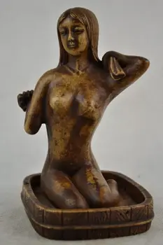 Exquisite Old collections Chinese alabaster bathing beauty statue
Exquisite Old collections Chinese alabaster bathing beauty statue