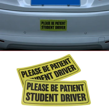 2PC Removable Vinyl Decal "Please Be Patient Student Driver" Car Vehicle Safety Bumper Signs Car Sticker #SGB-4-2
2PC Removable Vinyl Decal "Please Be Patient Student Driver" Car Vehicle Safety Bumper Signs Car Sticker #SGB-4-2