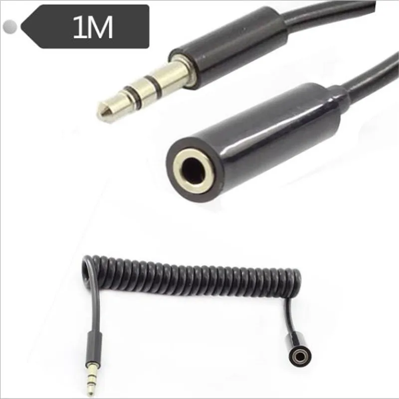 Spring cable audio extension cable Headphone extension cable DC3.5 male to busbar earplug extension cable 1 meter
Spring cable audio extension cable Headphone extension cable DC3.5 male to busbar earplug extension cable 1 meter