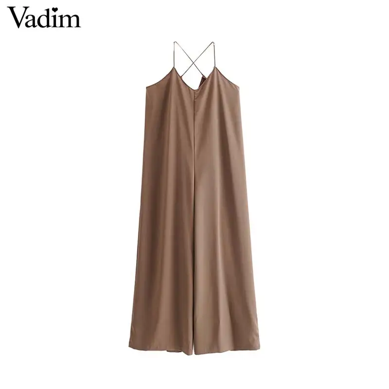 Vadim women solid basic jumpsuits V neck sexy lace up back zipper fly vintage overall casual female chic playsuits KA899
Vadim women solid basic jumpsuits V neck sexy lace up back zipper fly vintage overall casual female chic playsuits KA899