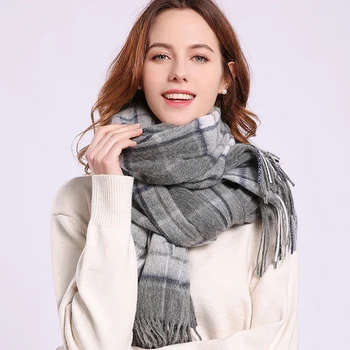 Women Winter Fine Wool Scarf Cashmere Thick Warm Wool Blanket Scarves Ladies Classic Tassels Grey Plaid Sheep Wool Wraps Shawls
Women Winter Fine Wool Scarf Cashmere Thick Warm Wool Blanket Scarves Ladies Classic Tassels Grey Plaid Sheep Wool Wraps Shawls