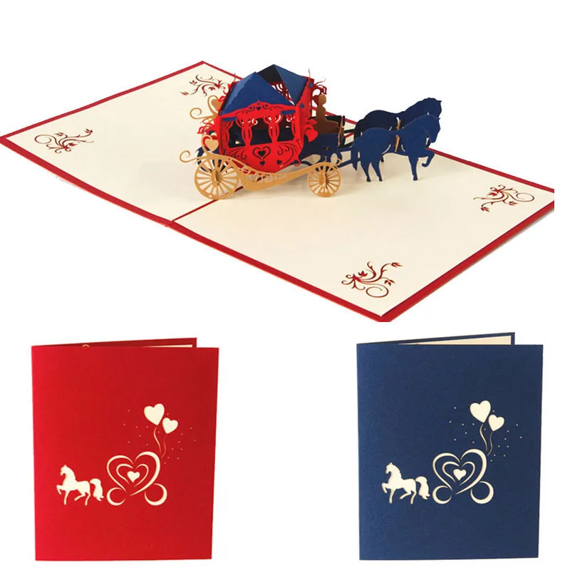 S-home Carriage Horse 3D Pop Up Greeting Handmade Kirigami Cards Wedding Christmas APR5
S-home Carriage Horse 3D Pop Up Greeting Handmade Kirigami Cards Wedding Christmas APR5