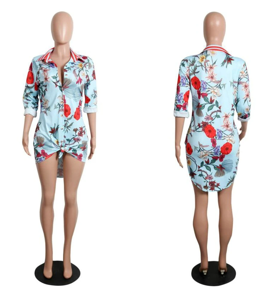 WANXIANGYUAN Women Button Down Shirt 2017 Autumn Sexy Long Sleeve Shirt Print Long Loose Blouse Shirt Plus Size Women Clothing 16