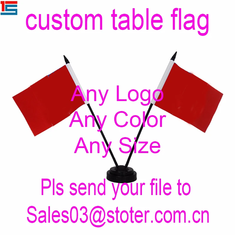 Customized Mini desk flag ,Custom table flag with plastic poles and black base
Customized Mini desk flag ,Custom table flag with plastic poles and black base