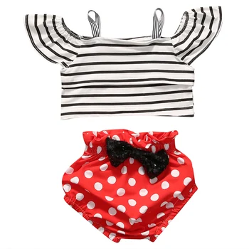 Baby Girl 2Pcs Clothes Set Infant Toddler Stripe Off Shoulder Tops T Shirt Bow Dot Shorts Outfit Summer Casual Fashion New 2018
Baby Girl 2Pcs Clothes Set Infant Toddler Stripe Off Shoulder Tops T Shirt Bow Dot Shorts Outfit Summer Casual Fashion New 2018